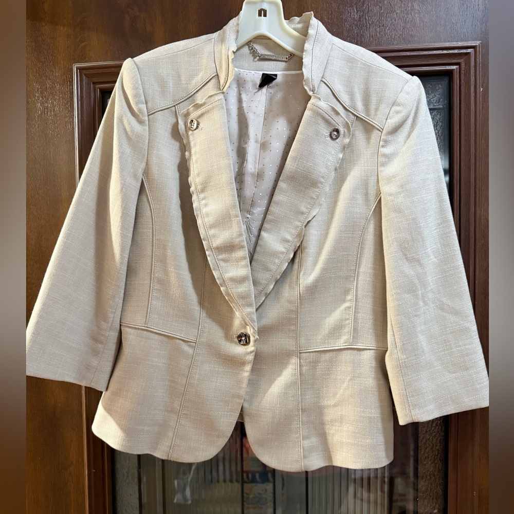 White House Black Market Cream Blazer